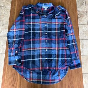 Old Navy Multicolor Plaid Boyfriend Shirt